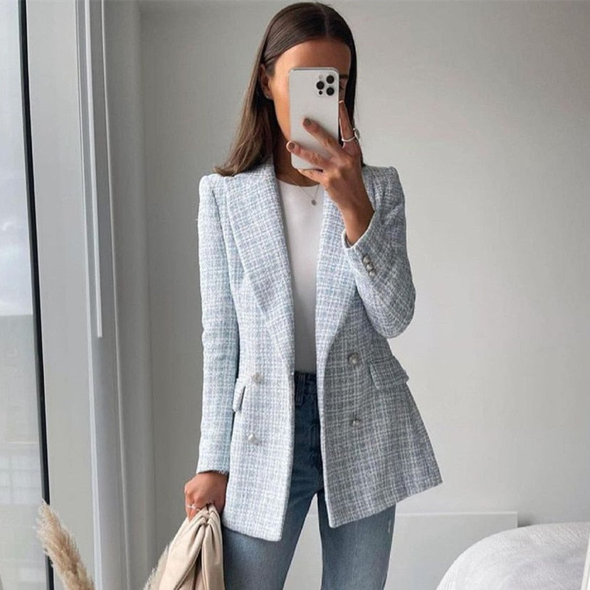 Tweed Blazer Office Lady - Cristel Isabel Marcon