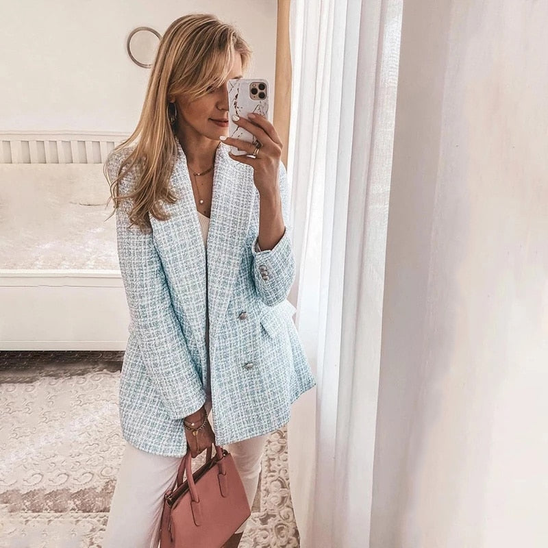 Tweed Blazer Office Lady - Cristel Isabel Marcon
